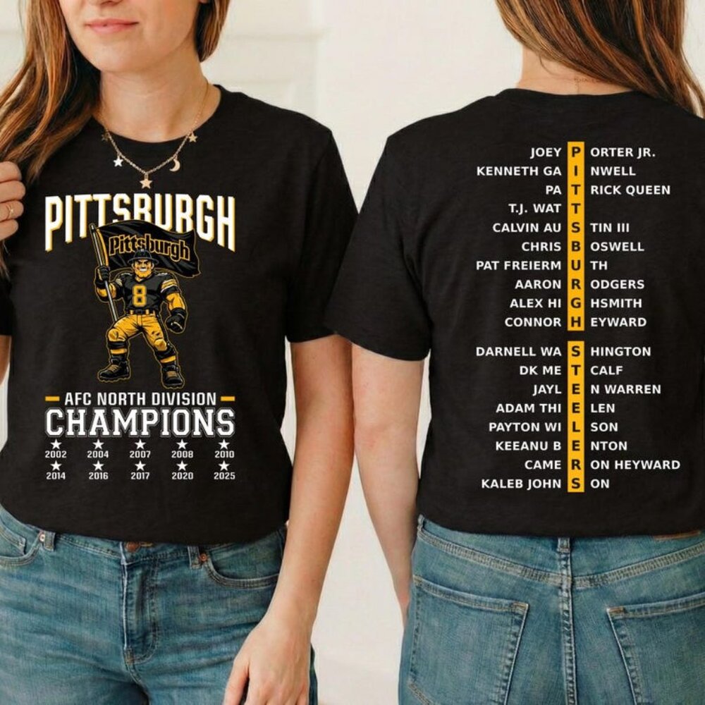 Pittsburgh AFC North Champs Shirt 2 Sided, Pittsburgh Football Tee, North Champs